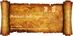 Makkai Bános névjegykártya
